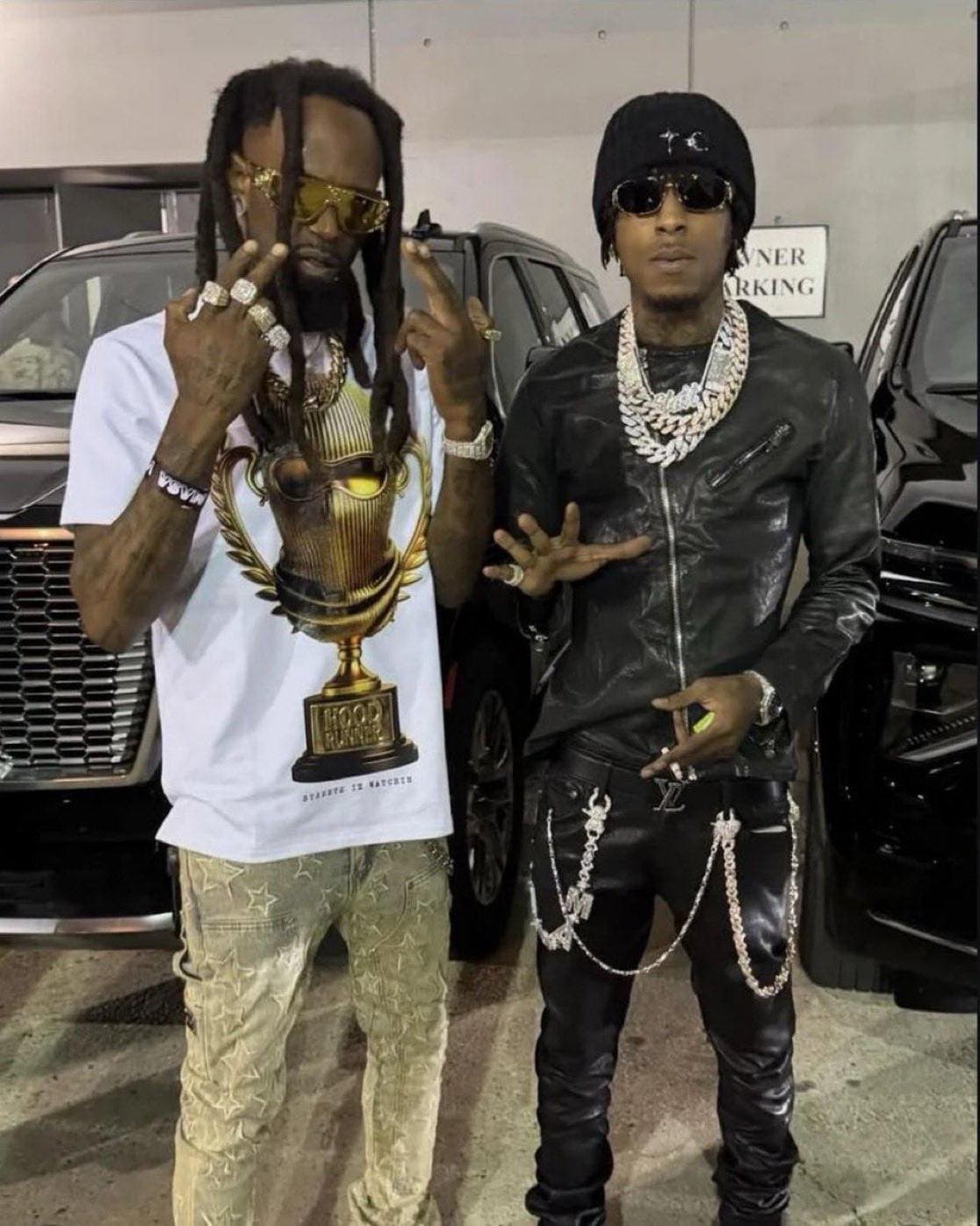 Louisiana connection strong ⚡️💚 #NBAYoungBoy hanging with #BlackRambo post-show in New Orleans 👀🔥